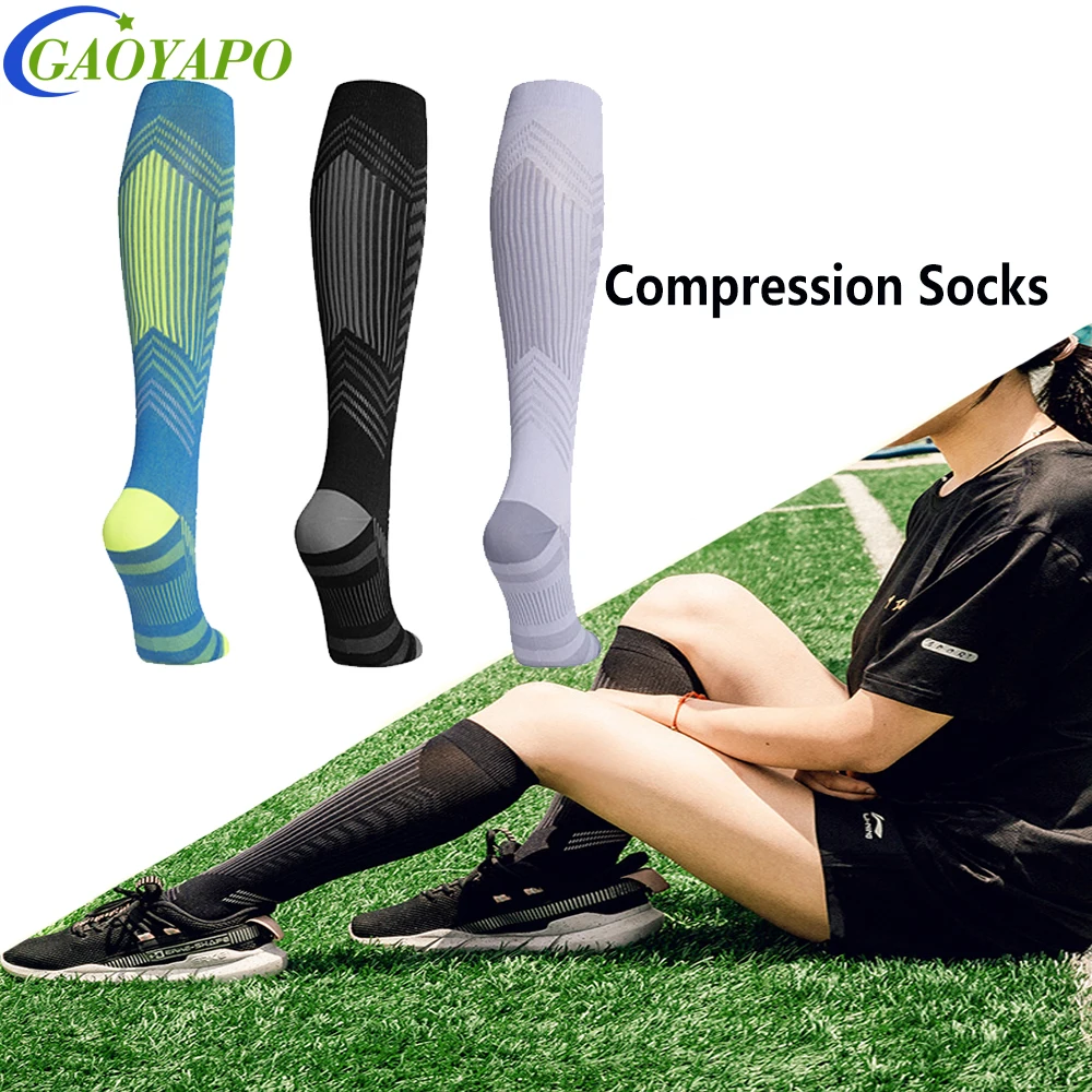 

1 пара компрессионных носков для женщин и мужчин, поддержка компрессионных чулок для бега, кормящих, занятий спортом, первоклассников