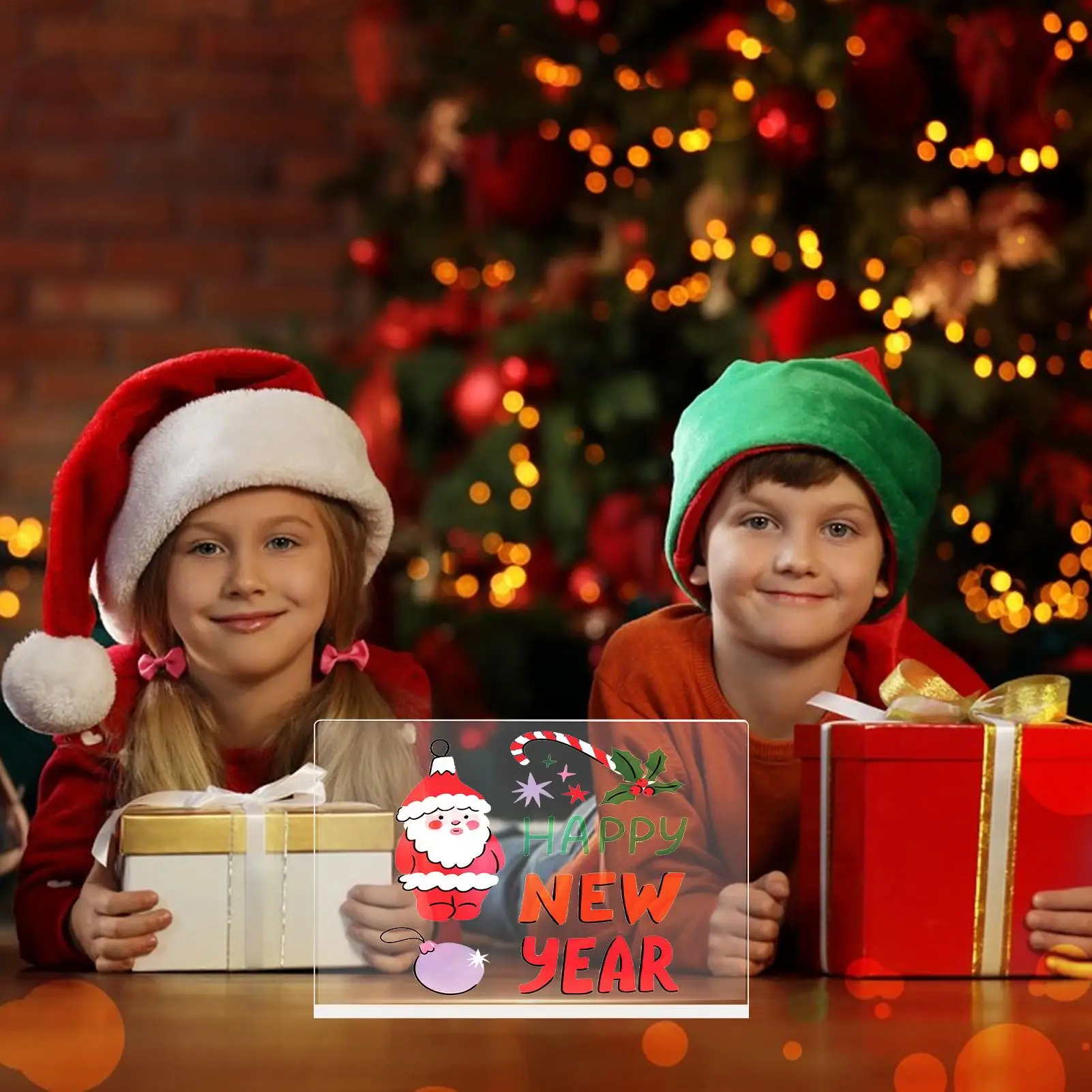 لوحة رسائل Led لوح أكريليك شفاف لوح Led للمسح الجاف مع أقلام 12 لون وحامل قابل للطي للوازم الفنية للشباب والبنات والأولاد #2