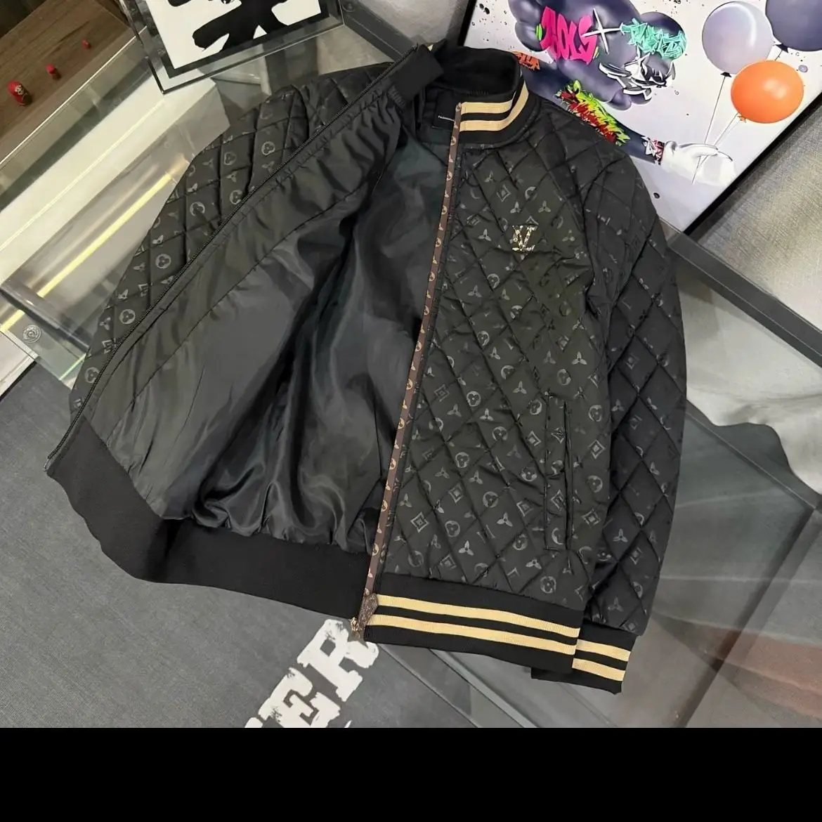 

Хлопковая одежда в рубчик, 2024, мужская одежда с воротником-стойкой, высококачественная зимняя красивая мужская и женская одежда с полным принтом