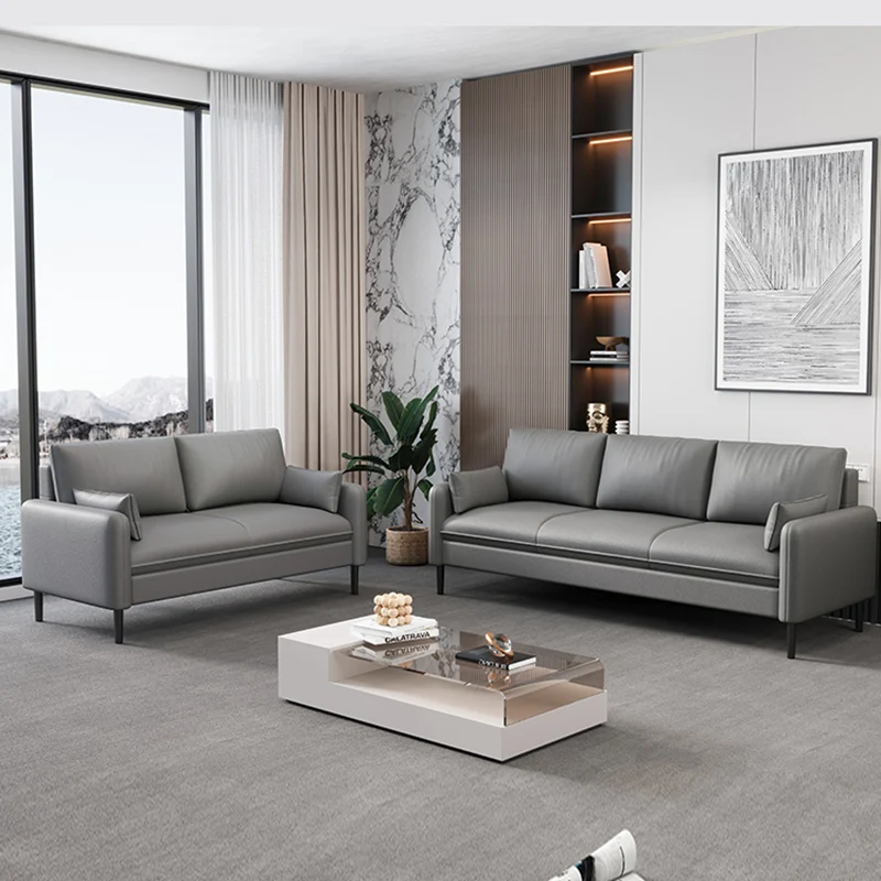 Sofá negro con respaldo alto, sofá moderno de doble tela Para juegos, tumbonas, Sillon Relax, muebles reclinables Para salón y sala de estar