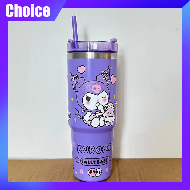 

Sanrio Hellokitty Kuromi Cinnamoroll 900ml Kettle Anime Cartoon 304 Stainless Steel Vacuum Insulated Kawaii Coffee Cup Gift