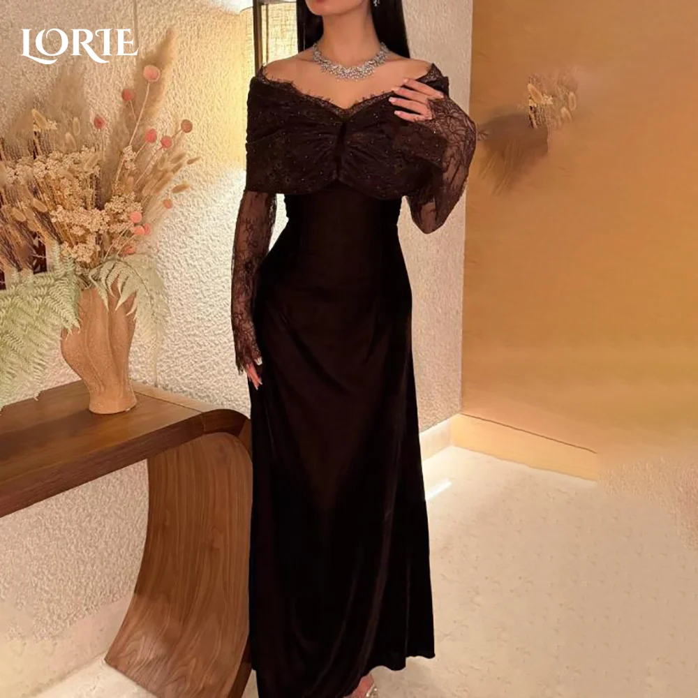 

LORIE Luxury Lace Mermaid Evening Dresses Off Shoulder Sweetheart Applique Prom Dress Sexy Wedding Pageant Party Gown Customized