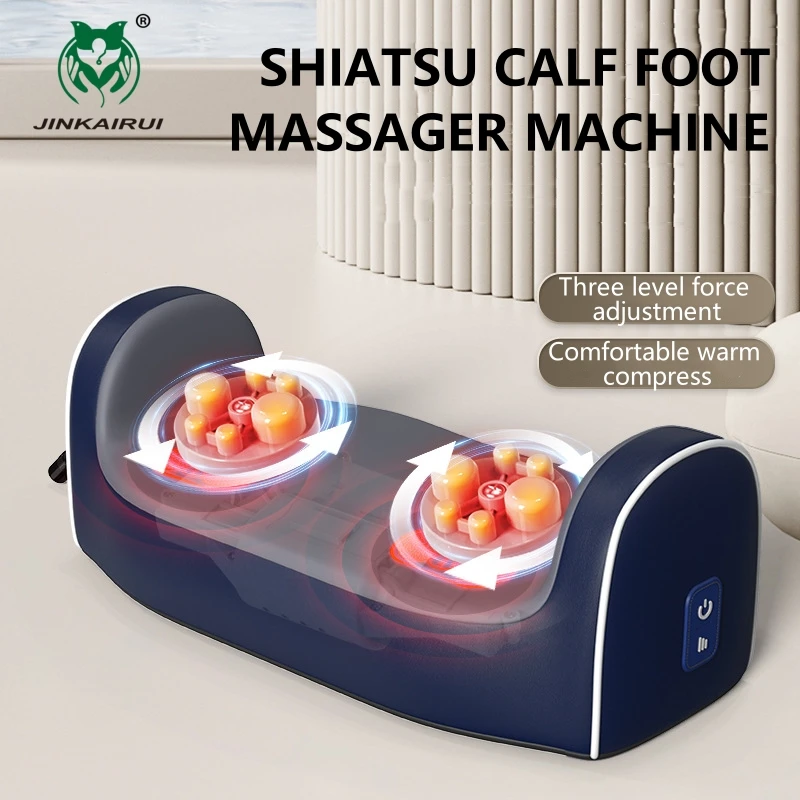 

Electric Shiatsu Foot Calf Massager with Heated Kneading Rolling Relaxation Leg Arm Massage Acupuncture Points Multipurpose Gift