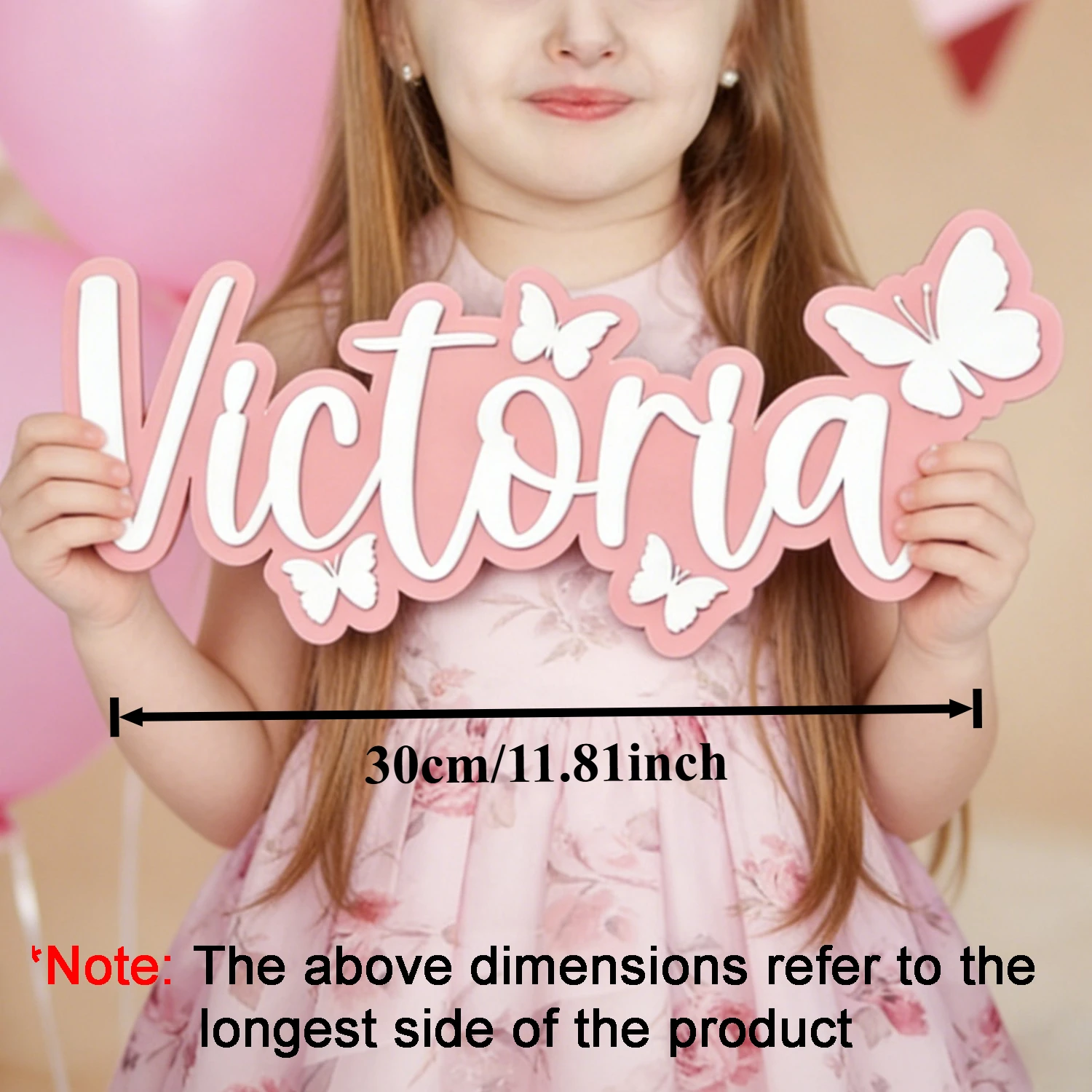 1pc wooden surname brand with butterfly pattern embellishment, custom content, home and bedroom decoration, holiday gifts