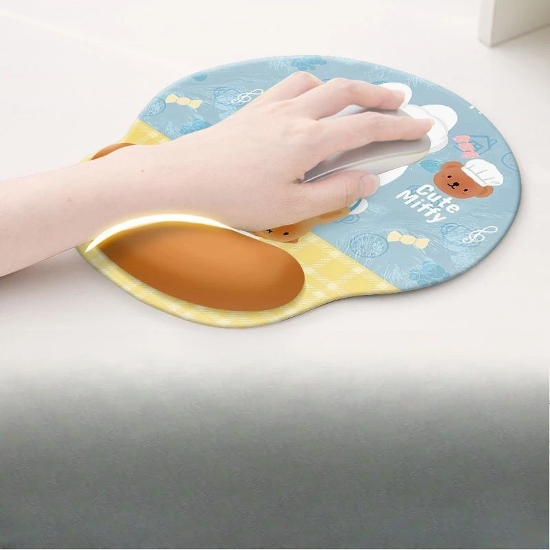 Anime Miffy Mouse Pad Wristband Hand Rest Wrist Memory Foam Hand Pillow Office Desktop Mouse Pad Upholstered Lovely Kawaii Sweet