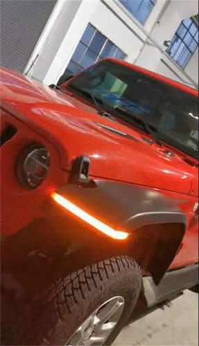 Imagen 2 del producto SXMA JL1164-2 Luces LED para guardabarros 2 uds luces LED para luces de guardabarros luz de giro para Jeep Wrangler JL 18+