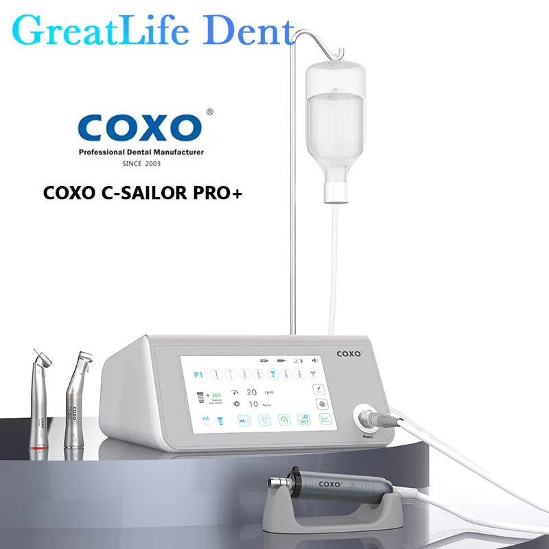 GreatLife Dent Dental COXO C-Sailor Pro+ Piezosurgery Implant Machine Treatment 2 in 1 System Dentistry Surgery With 2 Handpiece