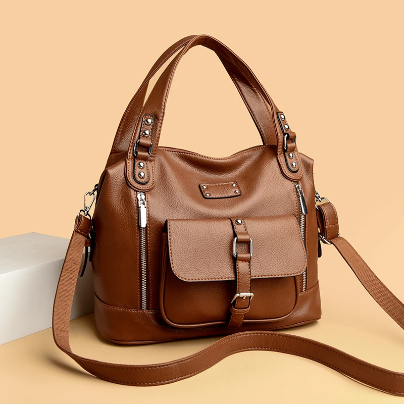 

Новая модная женская сумка на плечо из искусственной кожи, кошелек через плечо, сумка-тоут для женщин и девочек, повседневная офисная сумка-мессенджер для покупок