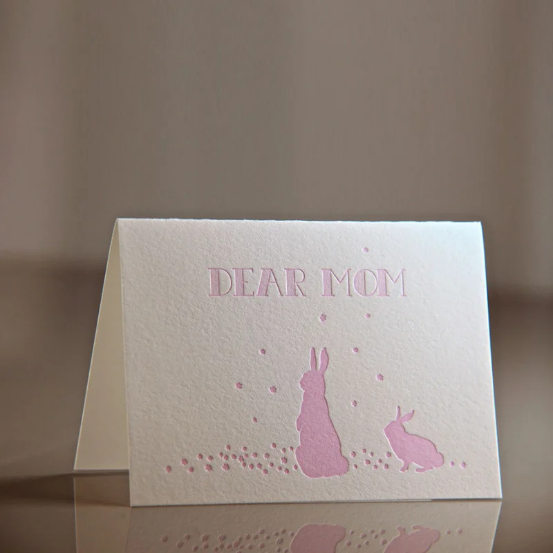 Customized Retro Style Cotton Paper Embossed Invitation Wedding Greeting Card Custom Letterpress Embossed Stamping Printing