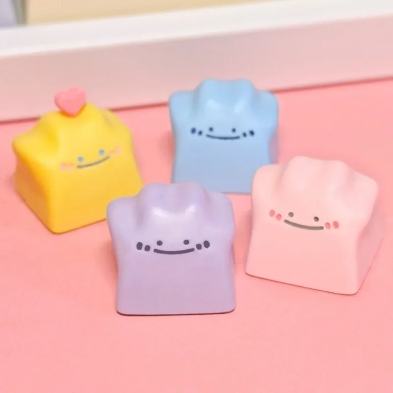 Anime Pokemon Keycaps Resin KeyCaps Ditto DIY Handmade Custom Cartoon KeyCaps for Mechanical Keyboard Accessories Holiday Gifts