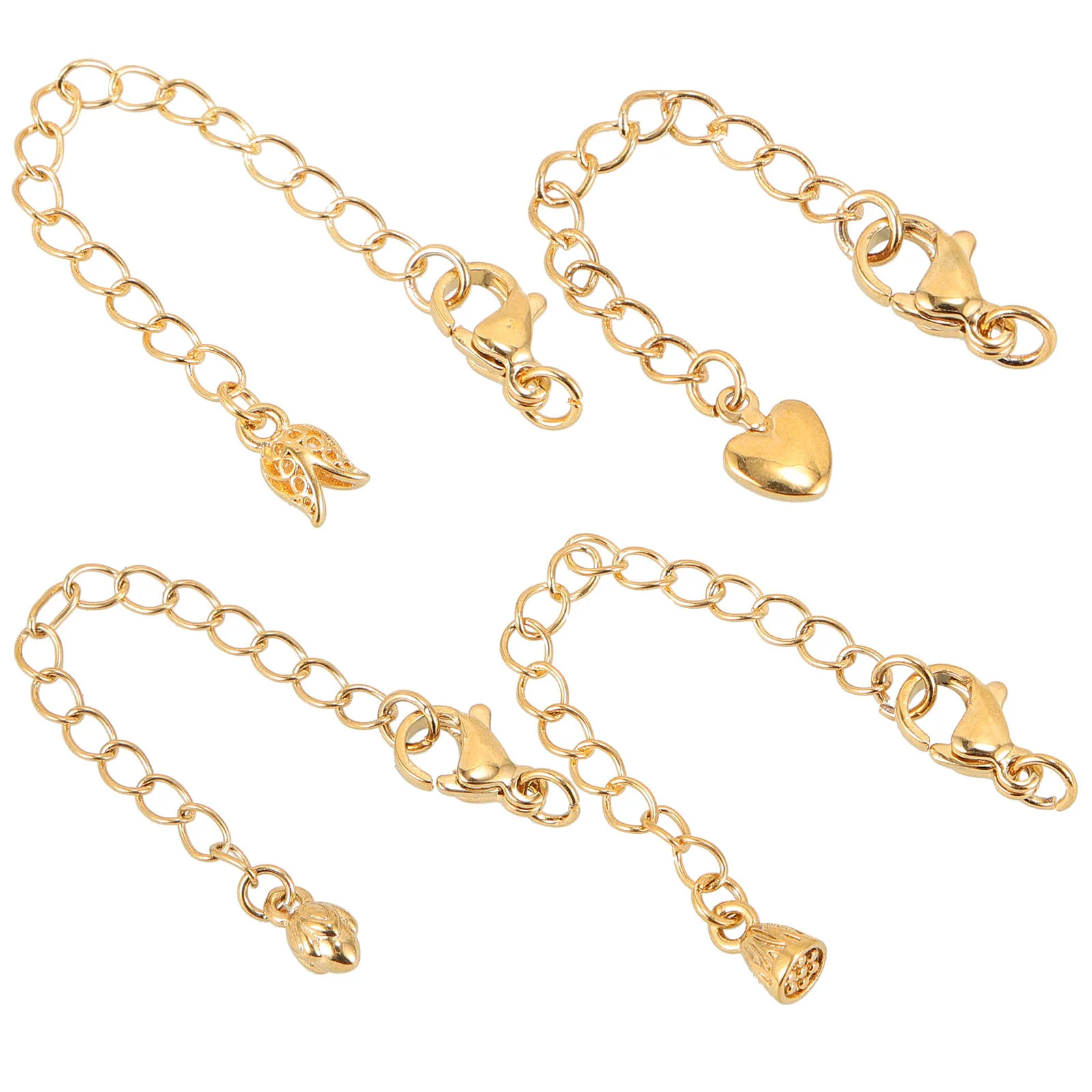 

8 Pcs Choker Necklace Extender Extension for Chain Diy Necklaces Extenders Bracelet Lobster Chains Jewellery Making Extensions