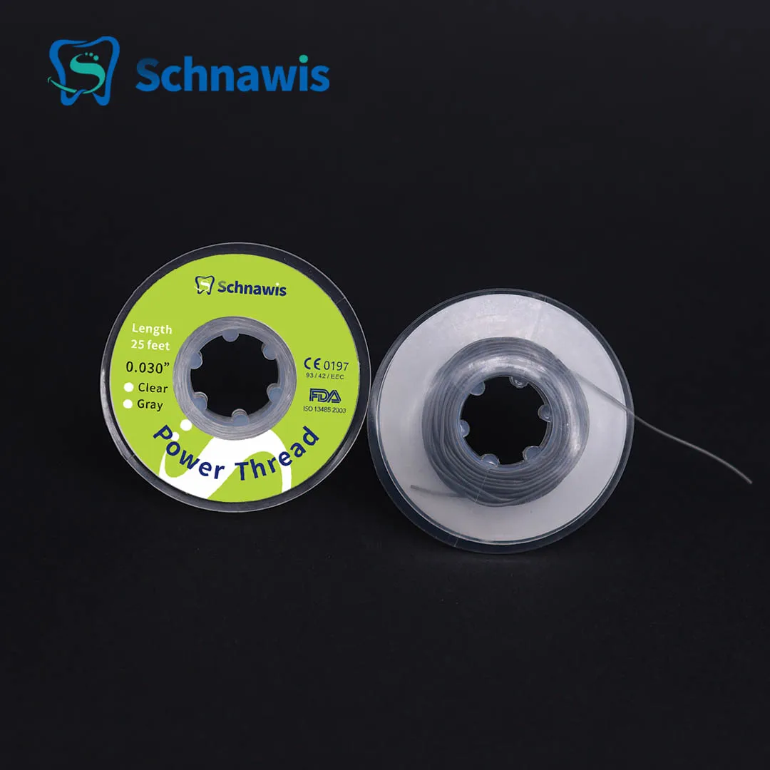 Dental Orthodontic Elastic Thread Power Thread Elastic Yarn Fios elásticos Threads Solid White Grey for Braces Brackets