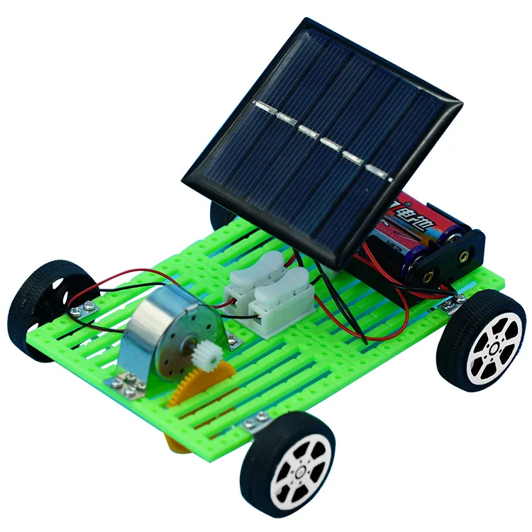 Kit de matériel de bricolage fait à la main pour enfants, technologie de voiture solaire créative, petite production, expériences scientifiques, jouet d'inKR