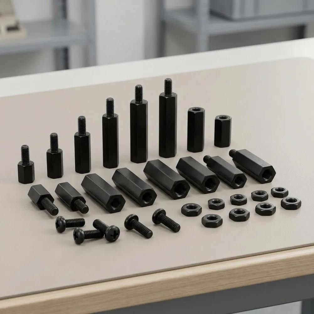 705Pcs Nylon Standoffs Screws Nuts Set Black Hex Spacers Assortment For Motherboard 3D Robotics Electronics Hardware