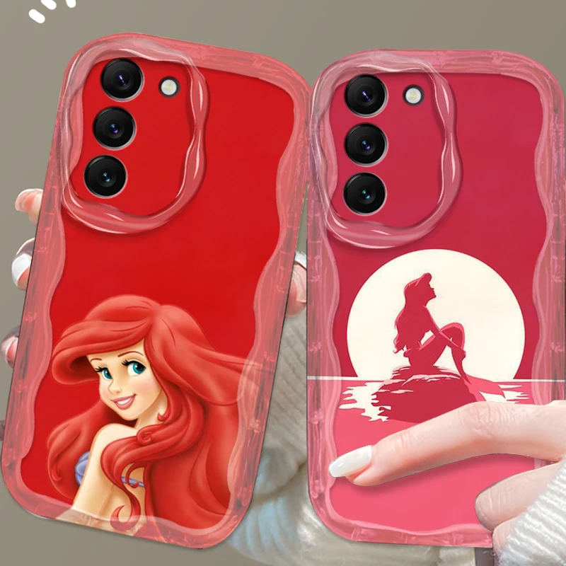 Little Mermaid Disney Cartoon For Samsung S24 S23 S21 S20 Ultra Plus FE A73 A72 A71 A51 A31 A05S A05 A04 5G Wave Oil Cover