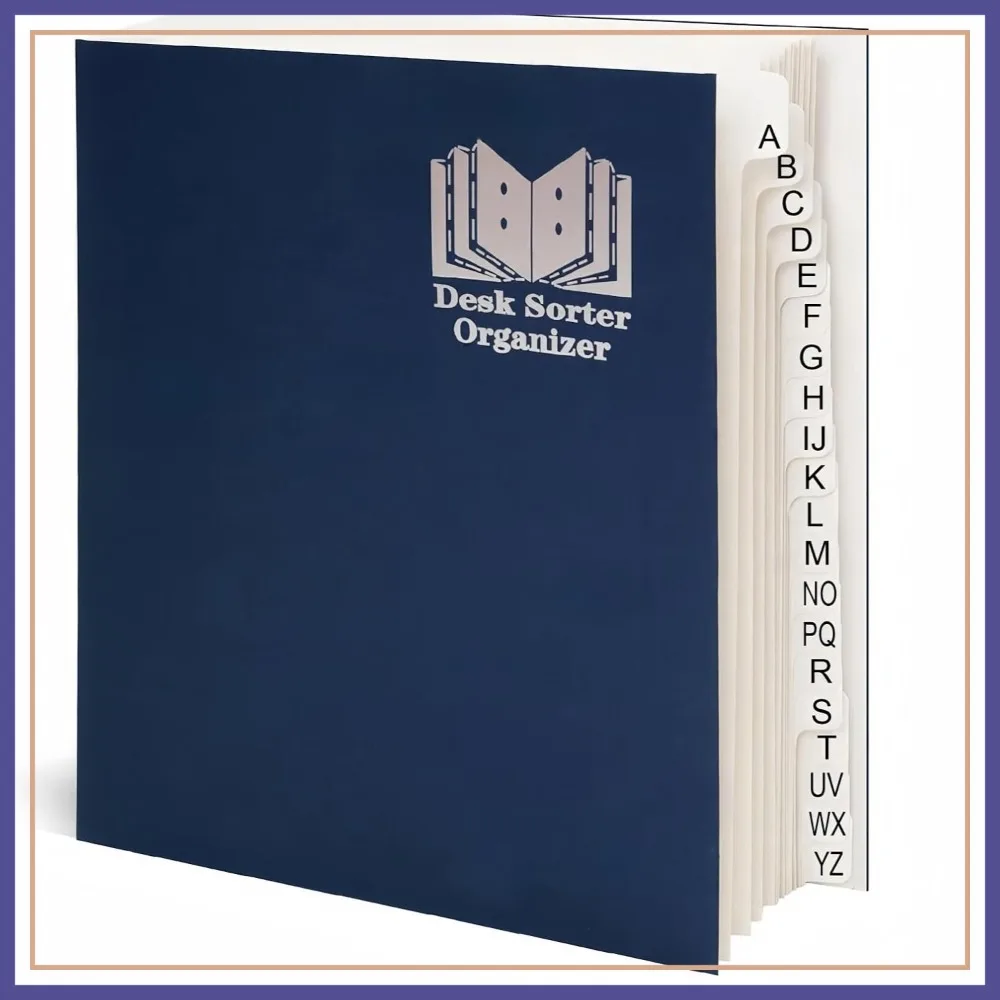 

A-Z Accordion File Organizer, 20 Dividers, Heavy-Duty Cardstock, Desk Sorter for Home Office