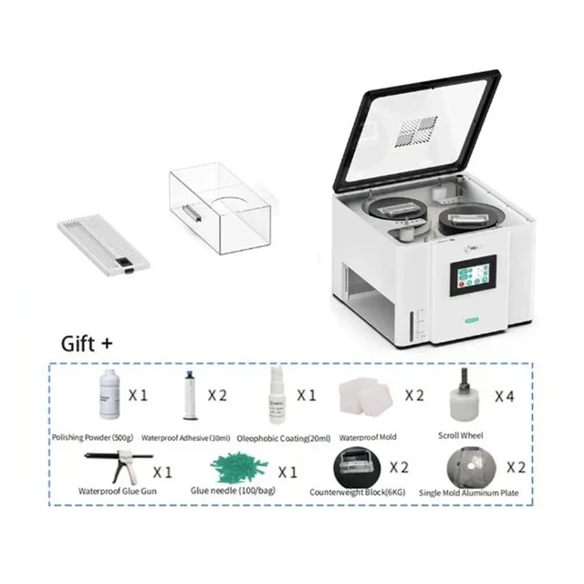 

Refox AP32 Mini Polishing Machine for Mobile Phone Watch LCD ScreenGlass Refurbish Grinding Scratch Remove Repair Polish Machine