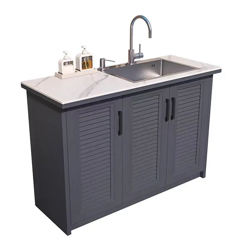 

Наружный цельноалюминиевый балкон, двор, стиральный стол, консоль, открытый сад, бытовая встроенная раковина из каменной плиты.