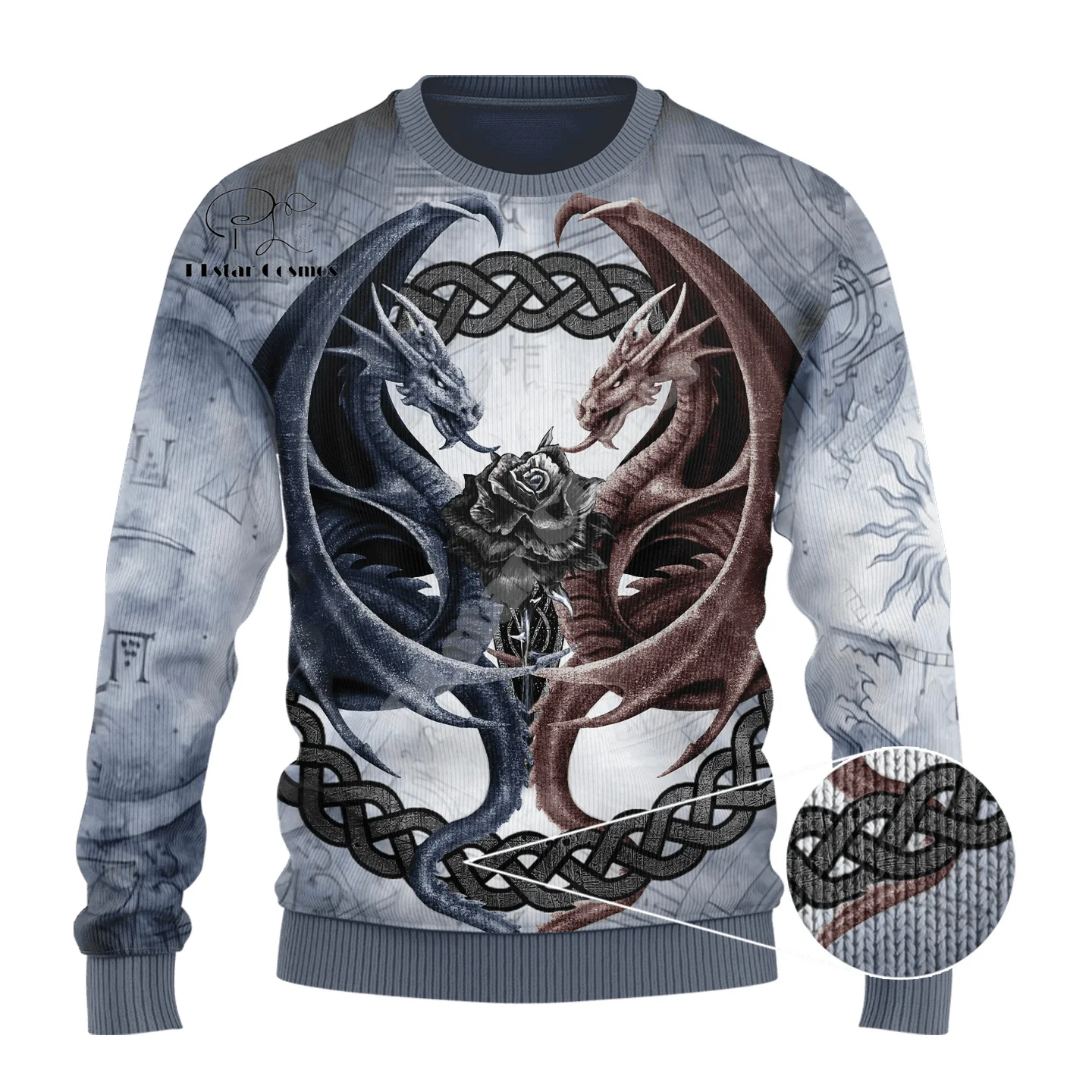 

Christmas Xmas Animal Dragon Tattoo Colorful Pattern Retro Ugly Sweater 3DPrint Harajuku Pullover Casual Funny Sweatshirts X4