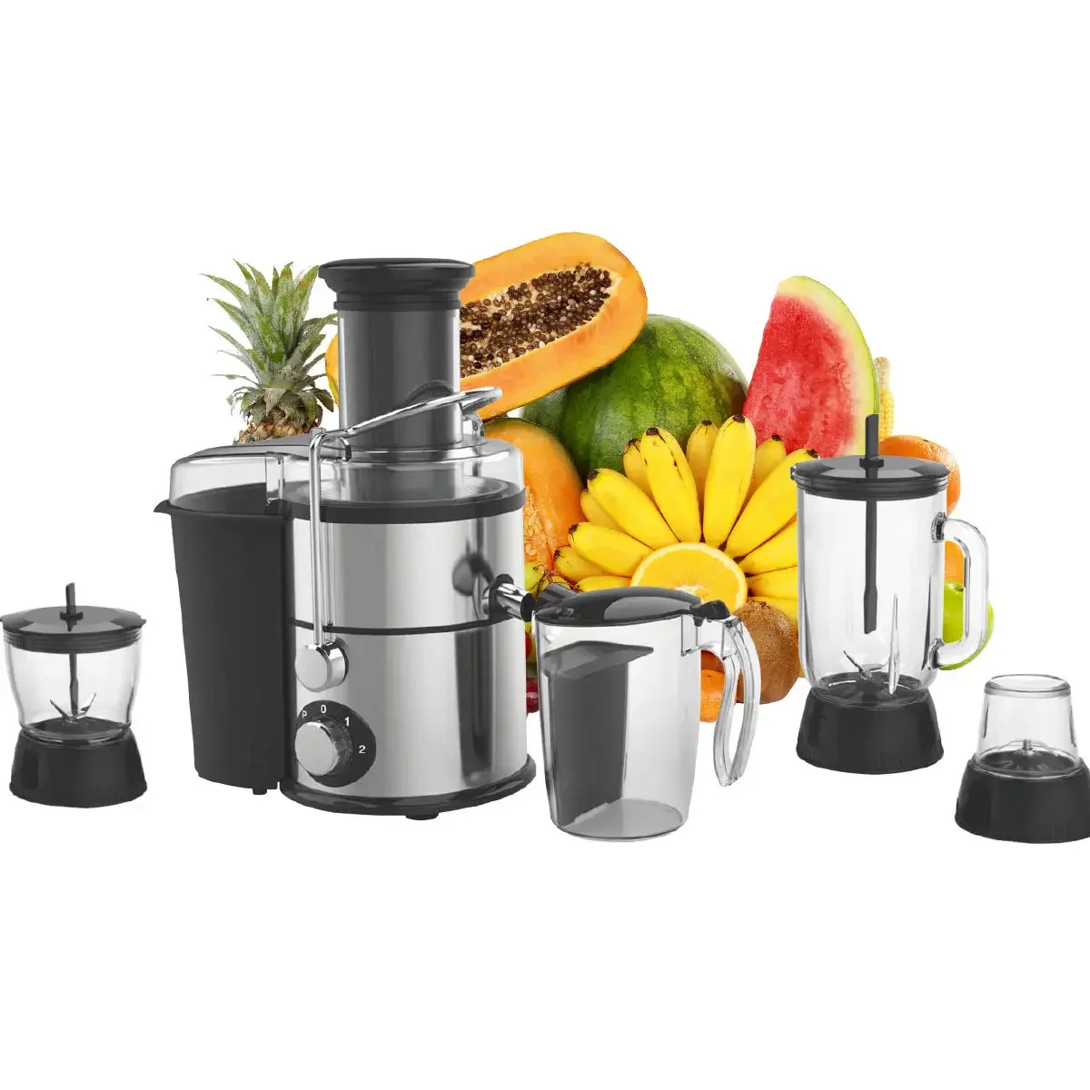 

【Hot】Household 4 in 1 Multifunctional Crusher Wall Breaker 6 Stainless Steel Blades Electric Blender Juicer Stainless Steel Shel