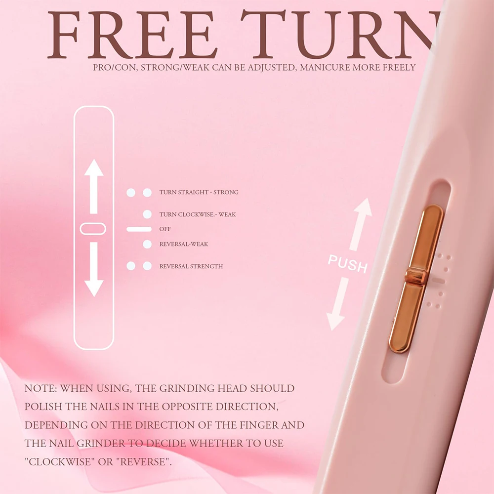 LINMANDA Kit de perceuse à ongles électrique sans fil manucure pédicure forme de polissage outils électriques rechargeables pour utilisation en Salon à domicile