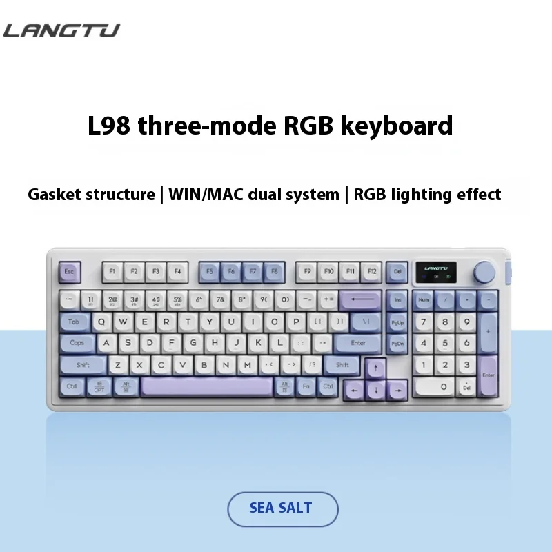 

LANGTU L98 Wireless Keyboard And Mouse Set Office Typing Game Multi-Scene Universal Dedicated Screen Bluetooth Tri-Mode