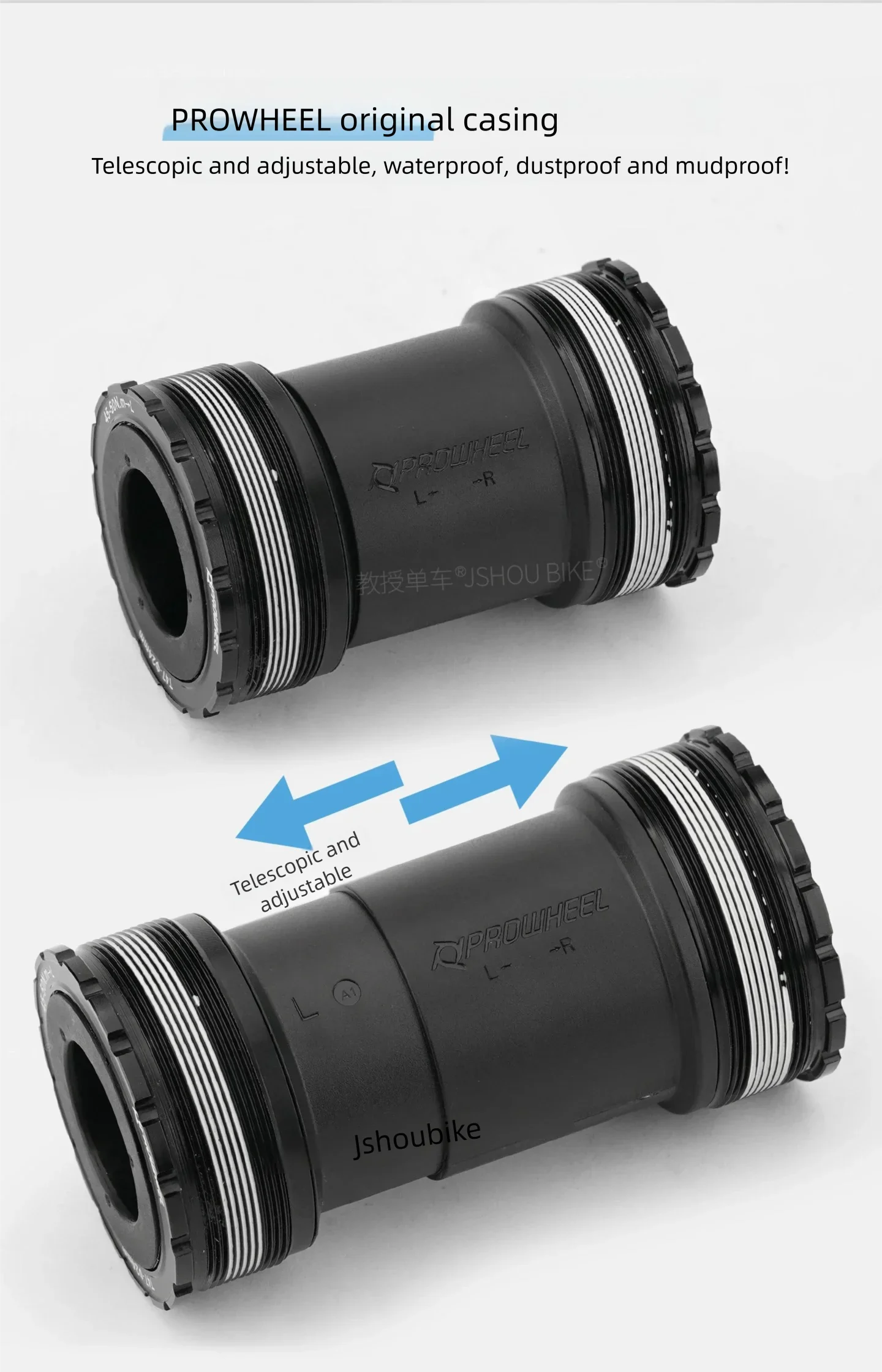 PROWHEEL T47 68/73/85,5mm MTB/Rennrad Tretlager Fahrradkurbel 24mm Externes/Internes Lager 7075 Al CNC für Shimano/SRAM – Detail 14