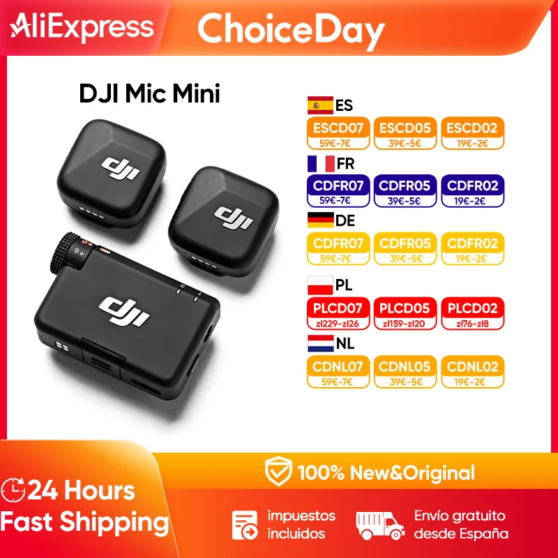 Dji mic mini 2tx 1rx hinzufügen lade koffer zweistufige aktive geräusch unterdrückung