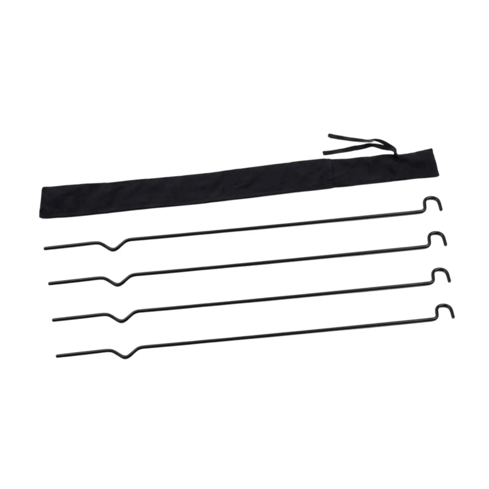 4x Awning Porch Poles Quick Installation Rooftop Tent Awning Rods Set Rooftop Tent Window Support Rod Spare Part for Tent Window