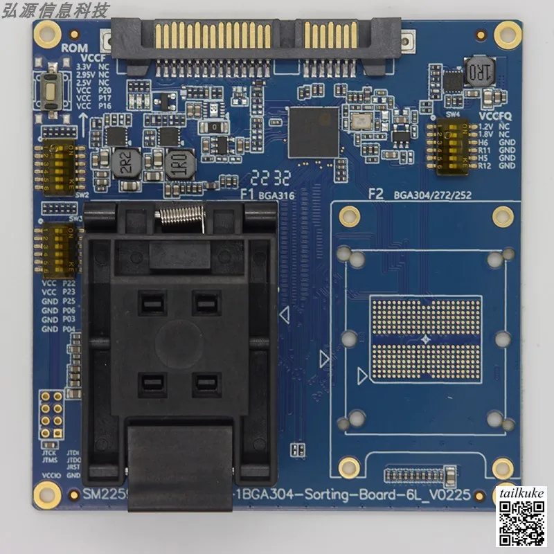 SM2259XT2 Test Fixture Main Control BGA272 252 304 SGA316 2-in-1 Card Opening Tool Socket Adapter for SSD PCB Repair