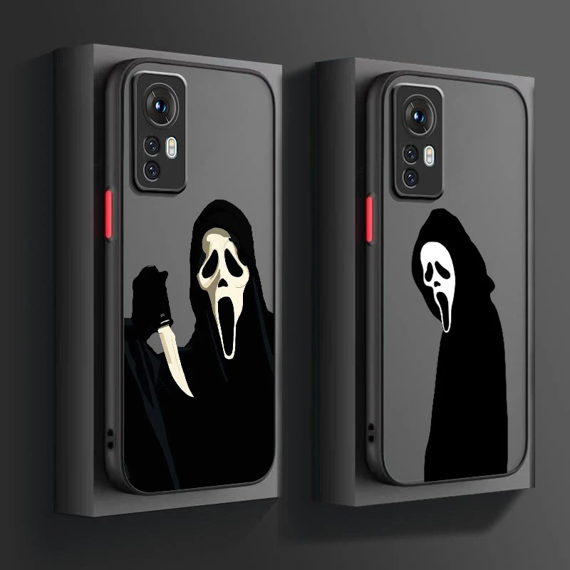 Ghost G-Grim R-Reaper Cartoon Frosted Translucent For Xiaomi Mi 13 12 12T 11T 11 11i 10T 10 9T Pro Lite Ultra 5G Soft