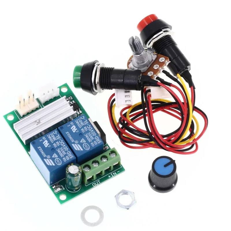 PWM regulator prędkości silnika prądu stałego 6V 12V 24V przełącznik do przodu i do tyłu elektryczny sterownik silnika popychacza 3A — zdjęcie 3