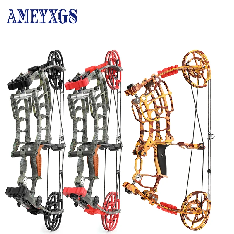 

Archery Compound Bow 420fps Arrow Speed 30-70lbs Adjustable Let-off 80% Draw Length 25-30inches for Hunting Shooting Accessory