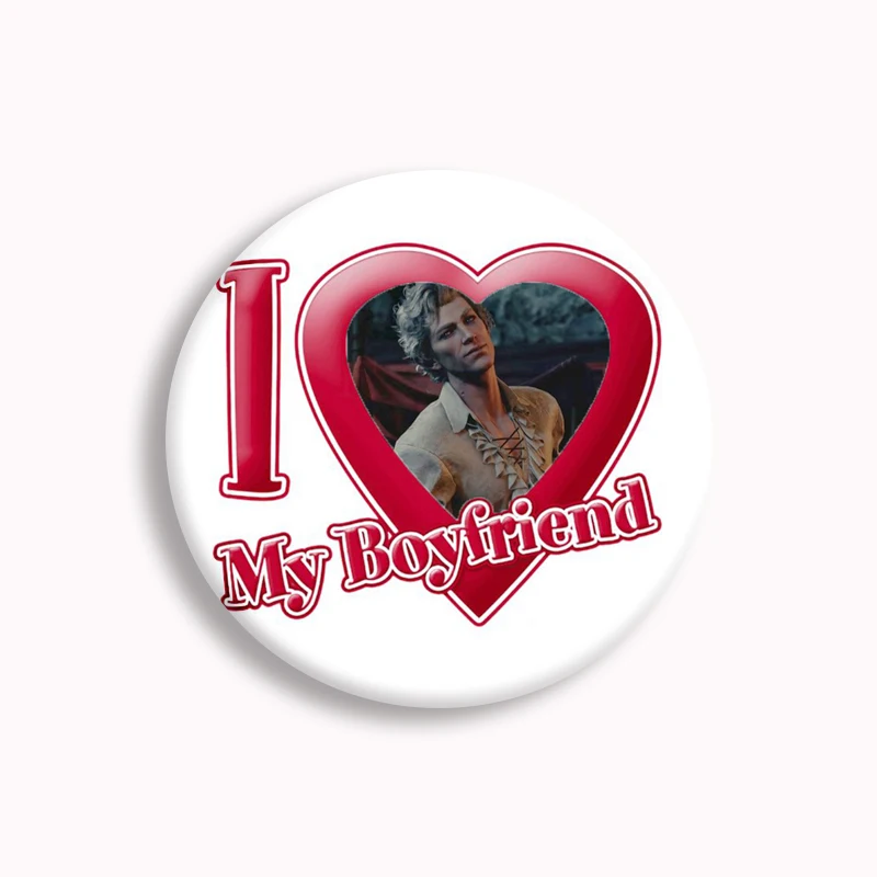 Pin de botón personalizado de I Love My Boyfriend, broche de insignia de juego caliente, decoración de bolsa, 58mm