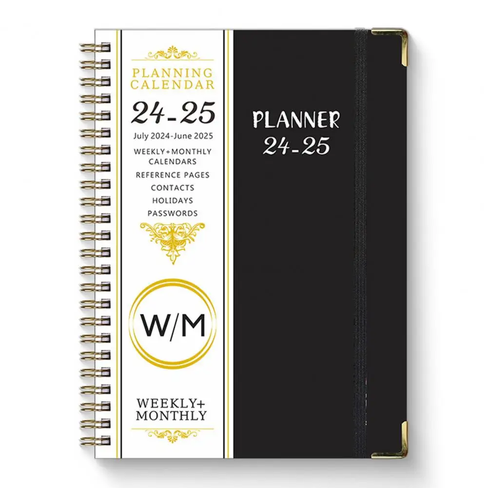 

High-quality Paper Calendar Spiral-bound Weekly Planner Thick Paper Design No Ink Bleeding Efficient Work Organizer with Index