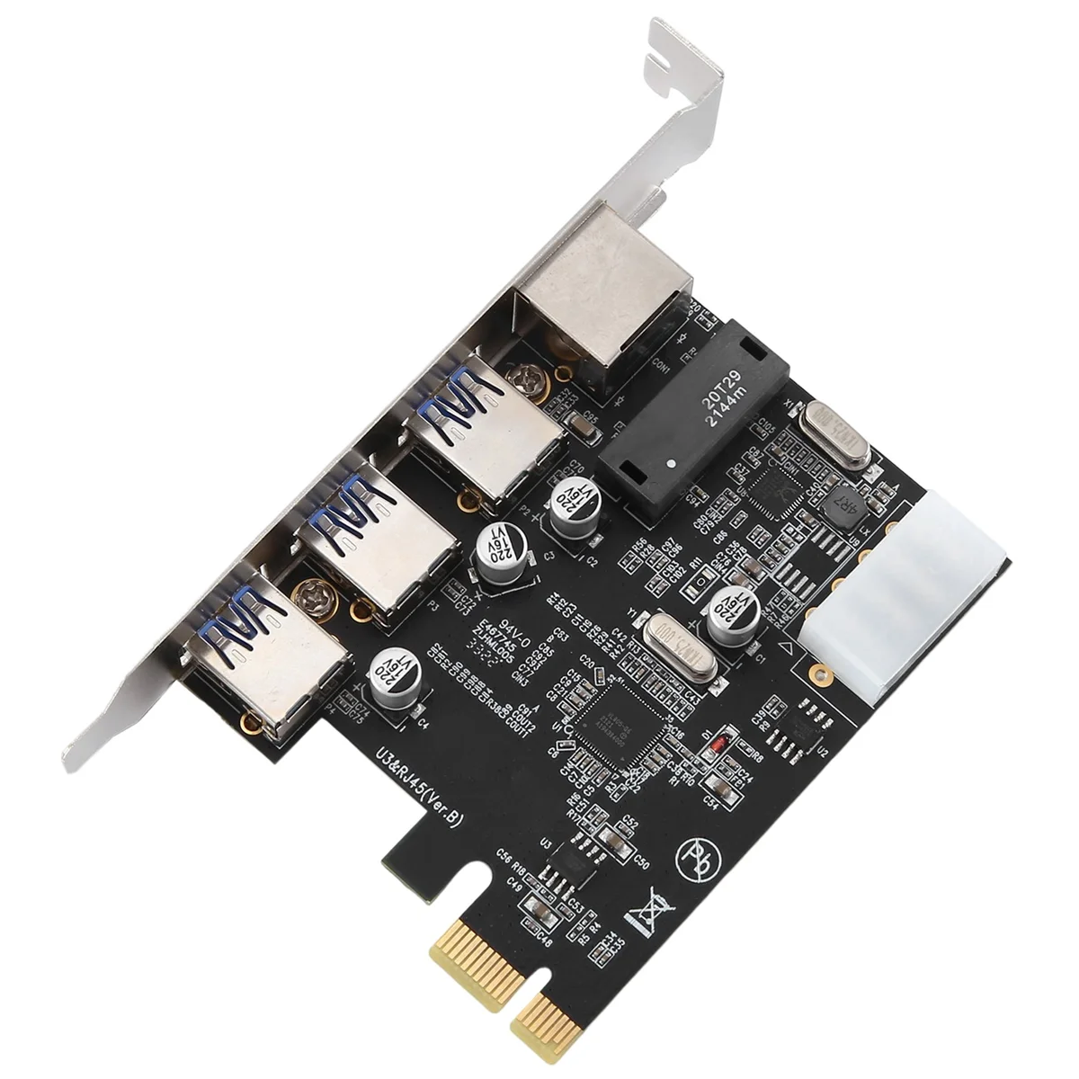 ギガビットイーサネットコントローラーを備えたpcie拡張カード,デスクトップPC用のpci Expressアダプター,rj45スロット,usb 3.0