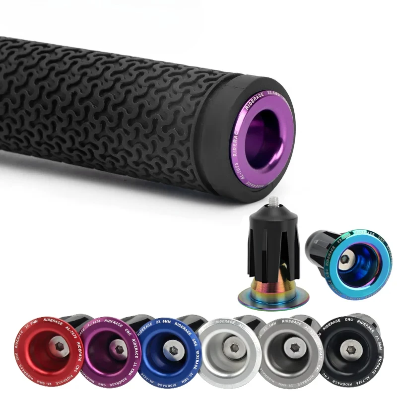 1 Pair Bike Handlebar End Plugs Aluminum Alloy Mountain Road Bicycle Handlebar End Cap Multi-color Cycling Handlebar Accessories