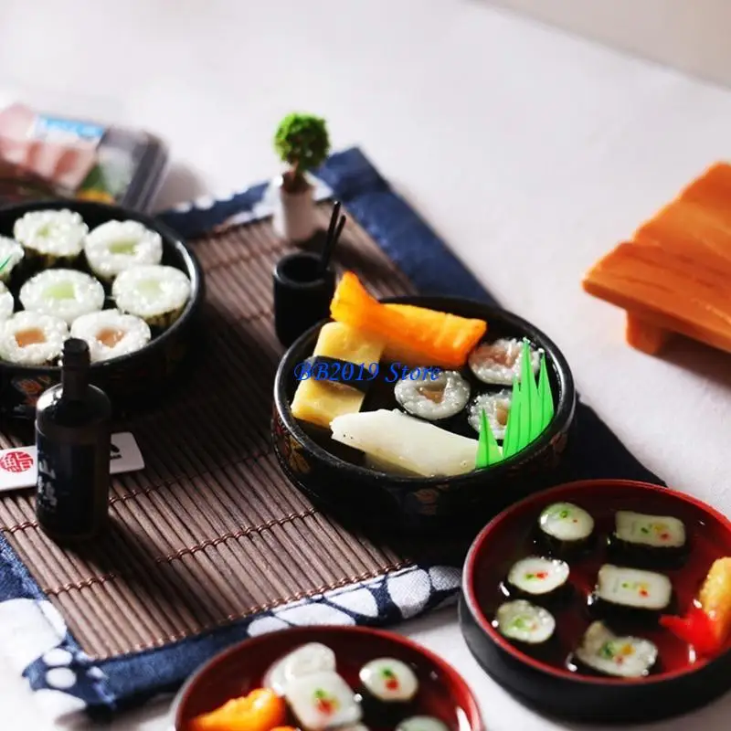 

Q0KB Interactive Scaled Sushi with Tray Chopsticks Holder Toy Xmas Gift