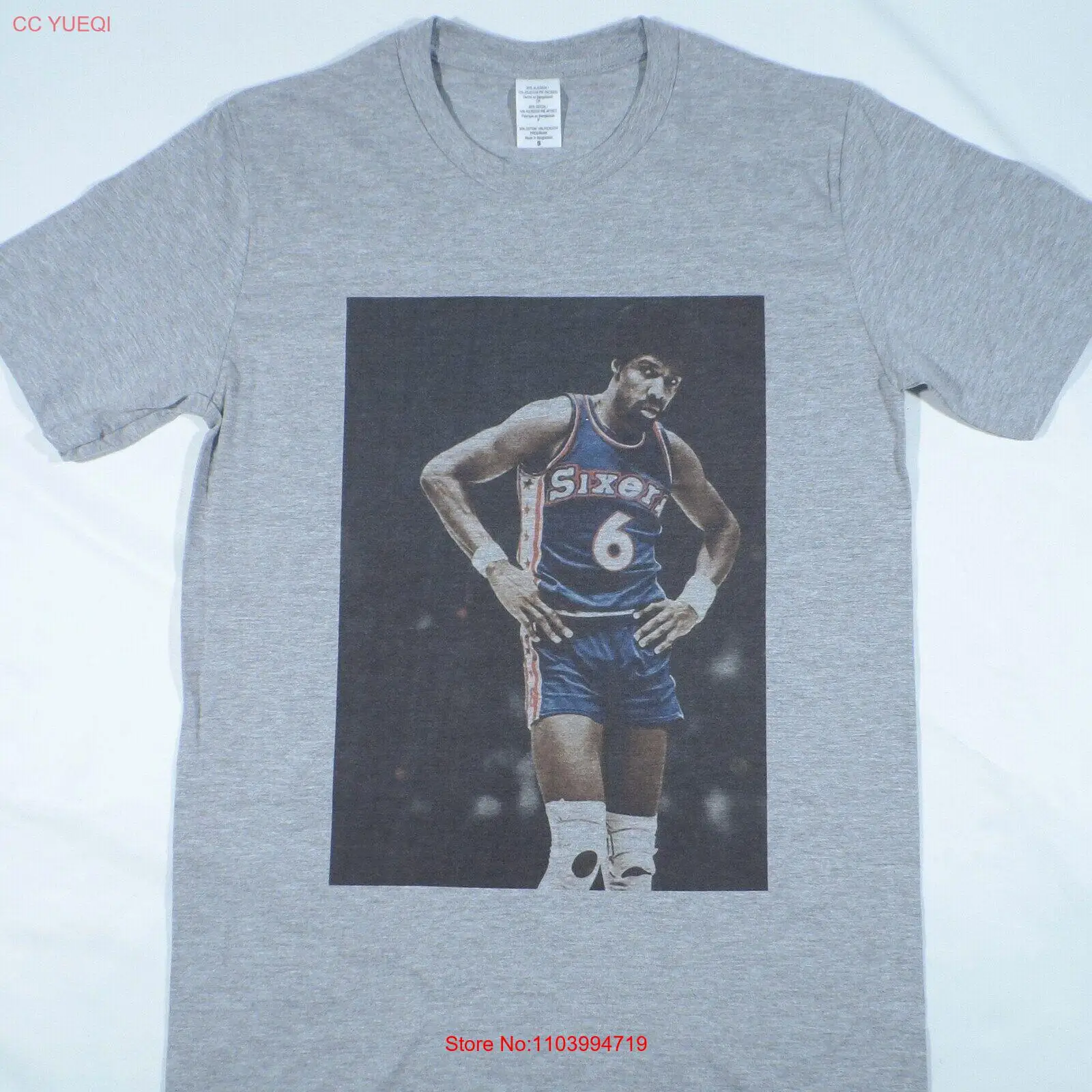 Dr J Julius Erving Grey T-shirt sizes available S-5XL