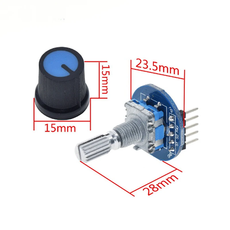 1PC New Round Audio Rotating Potentiometer Knob Cap Rotary Encoder Module For Arduino Brick Sensor Development