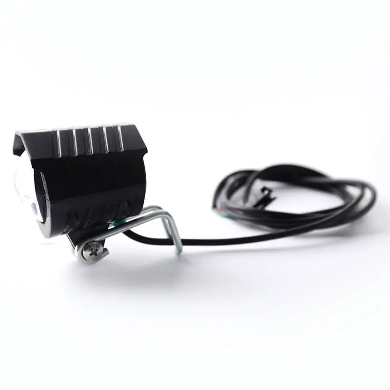 2 in 1 E-bike Light Headlight Input DC 36V 48V 60V Electric Scooter Handlebar Lamp Electric Scooter LED Front Light With Horn