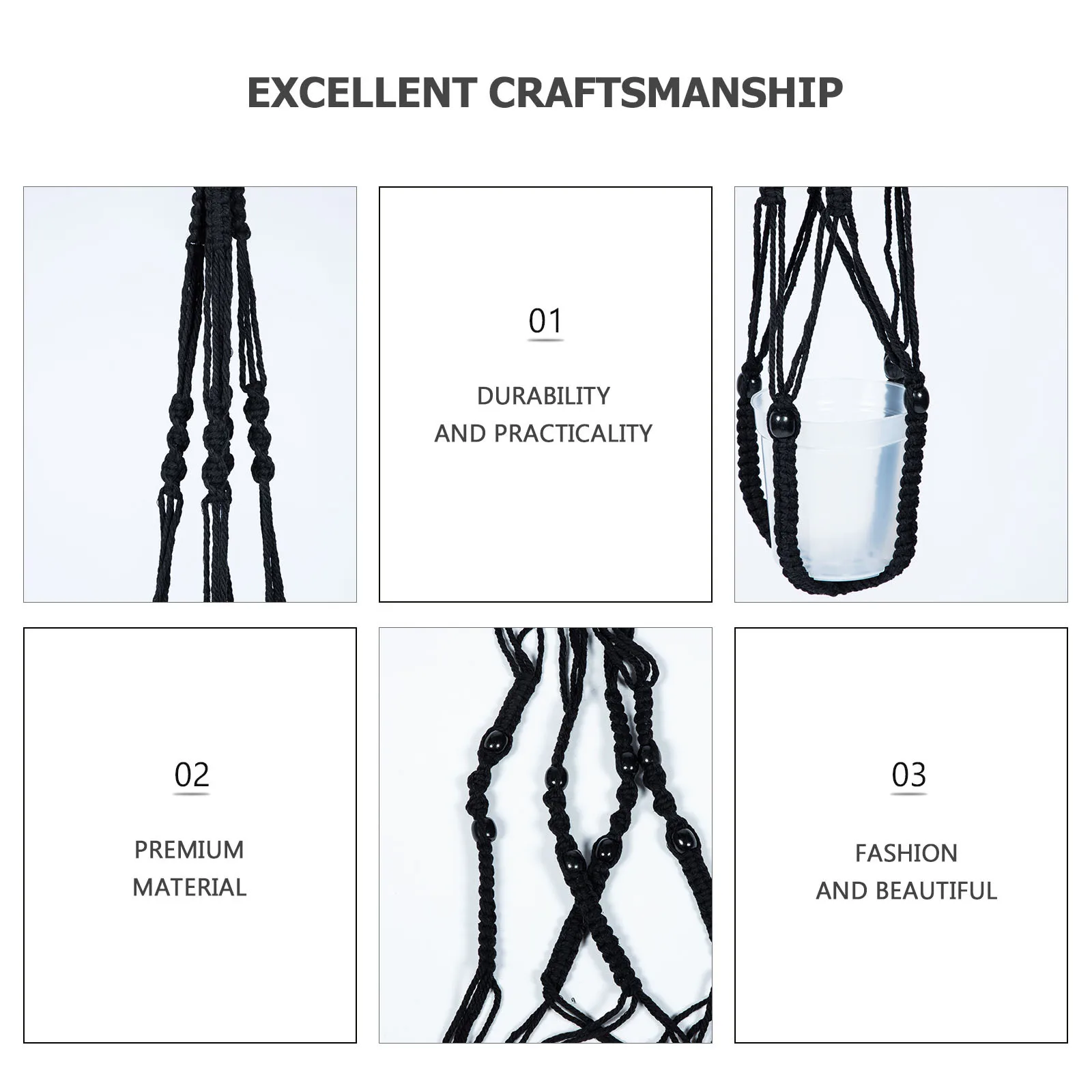 1 set Cotton Rope Plant Hanging Basket Woven Flowerpot Hanger Net For Indoor Outdoor Gardening Wall Art Planter Holder