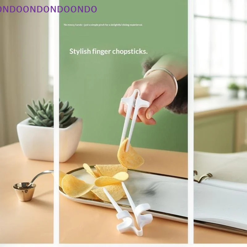Gaming Finger Snack Chopsticks 5PCS No Dirty Fingers Lazy Tongs Clips for Gamer Student Office Home Use