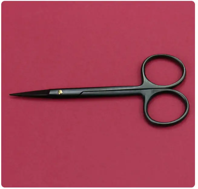 

Ophthalmic Surgical Scissors 10cm Double Eyelid Plastic Surgery Straight Tool Black Porcelain Handle Tungsten Carbon Steel