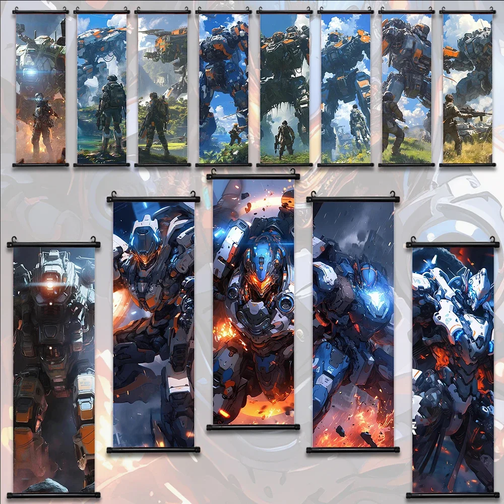 Titanfall Popular Games Wallpaper Wall Artwork Canvas Painting Print Hanging Scroll Poster Gaming Room Home Decoration Art Gift