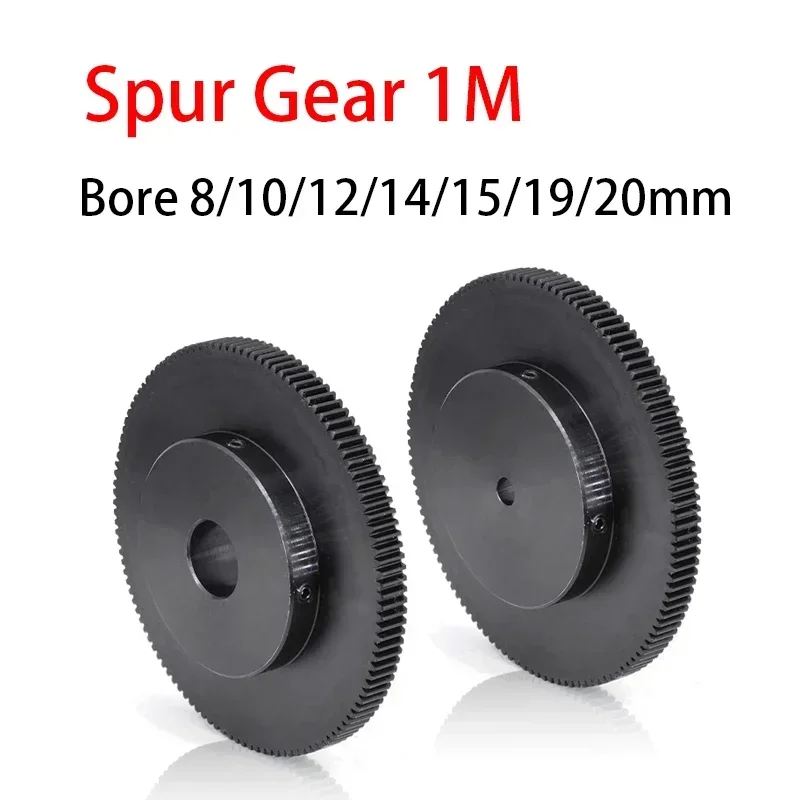 

1Pcs 100/120/130/150Teeth 1M Spur Gear with Step 1 Mod 40Teeth 45# Steel Metal Motor Transmission Pinion Gear Bore 8/10/12~20mm