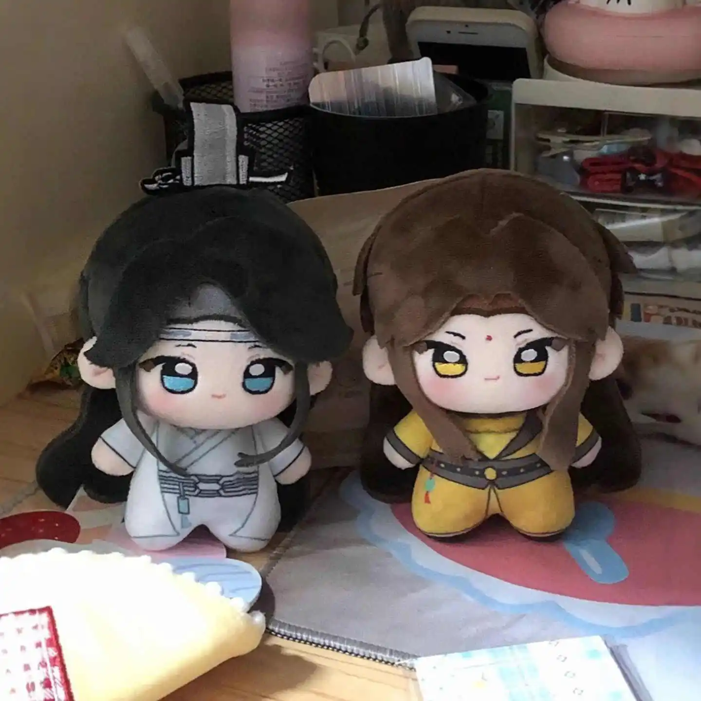 

10cm Mo Dao Zu Shi Cotton Doll Keychain Lan Xichen Jin Guangyao Print Plush Toy Anime Character Strap Collection Birthday Gift