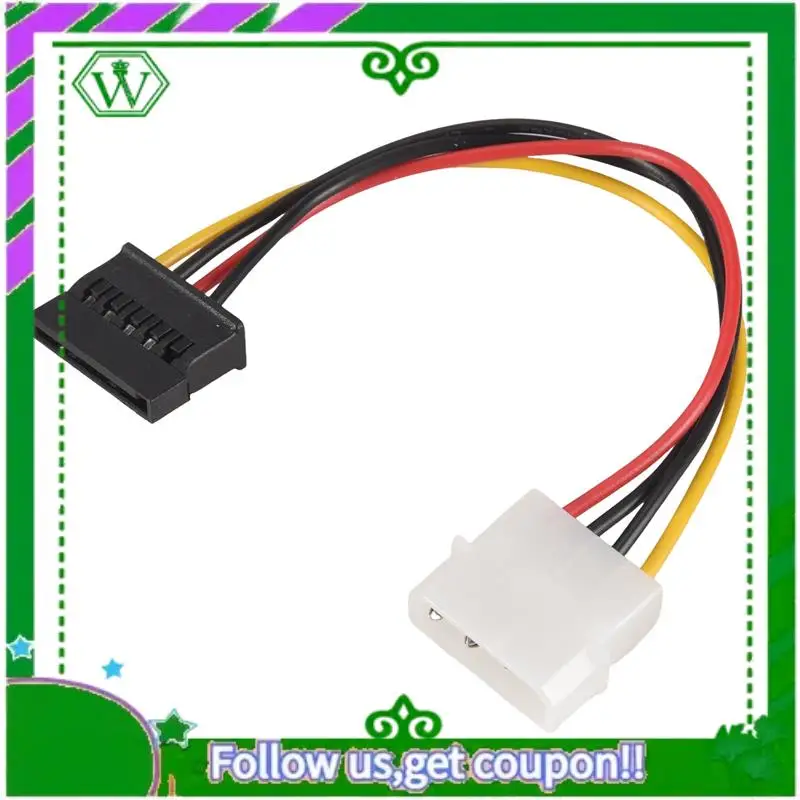 Reliable-SATA Power Female To Molex Male Adapter Converter Cable, 6-Inch