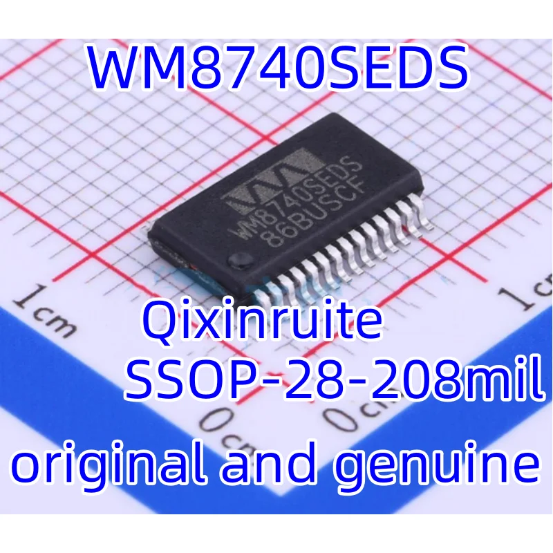 Qixinruite   Brand new original WM8740SEDS/RV=WM8740SEDS SSOP-28-208mil ADC/DAC dedicated IC chip