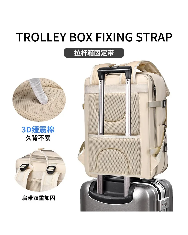 Men's and women's high-end backpack waterproof computer bag large-capacity expansion travel backpack fashion leisure backpack